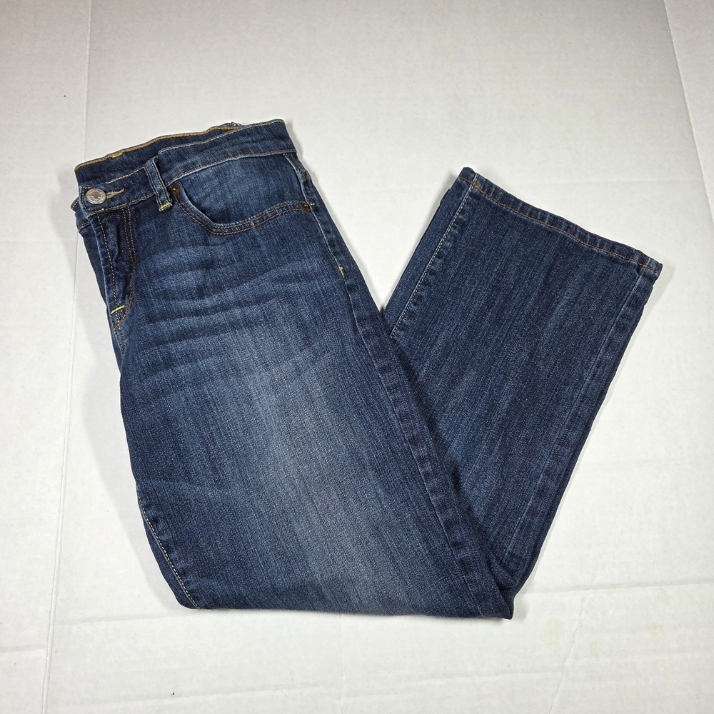 Lucky Brand Crop Jeans Easy Rider Women's Size 8/29 Medium Wash Faded Denim